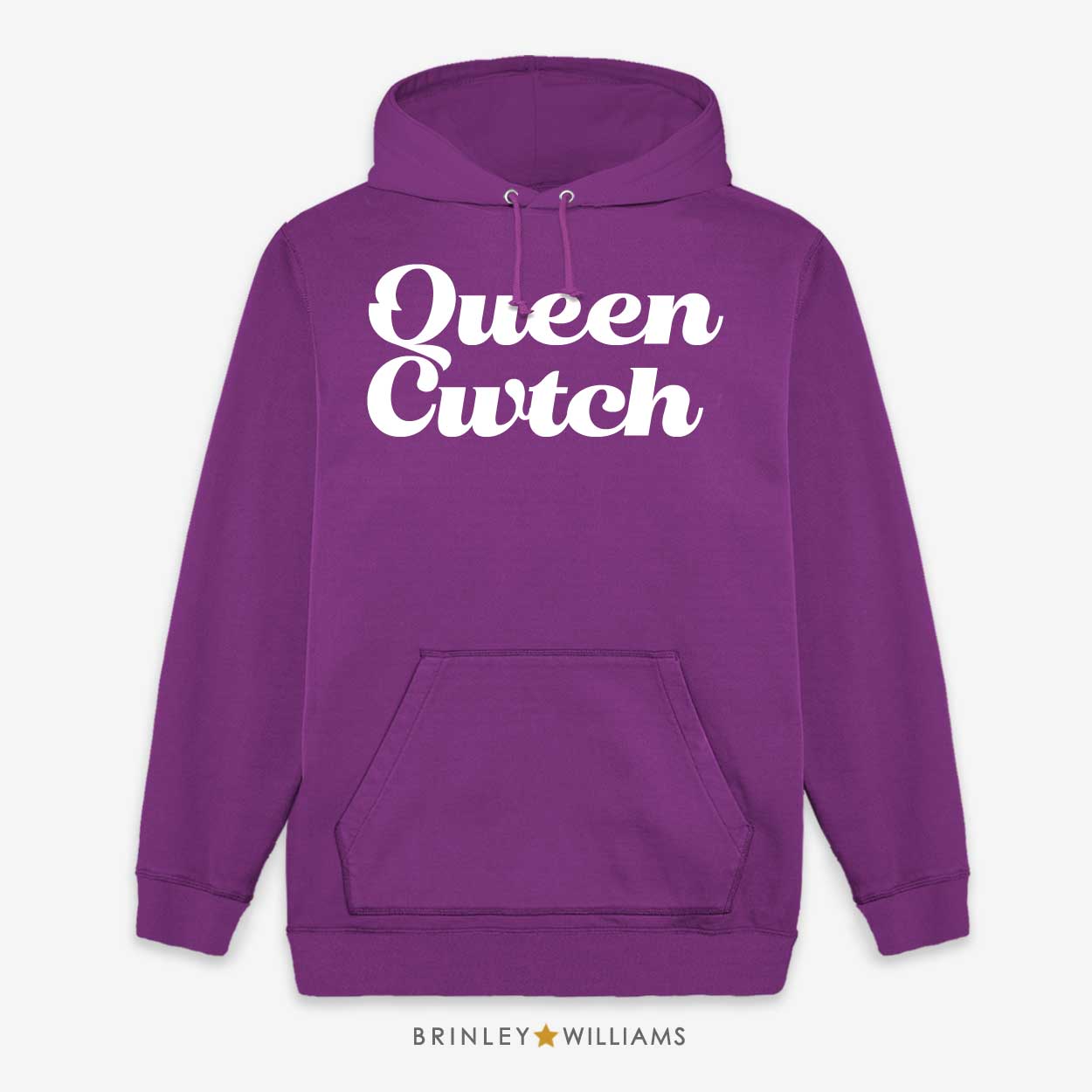 Queen Cwtch Unisex Welsh Hoodie - Purple