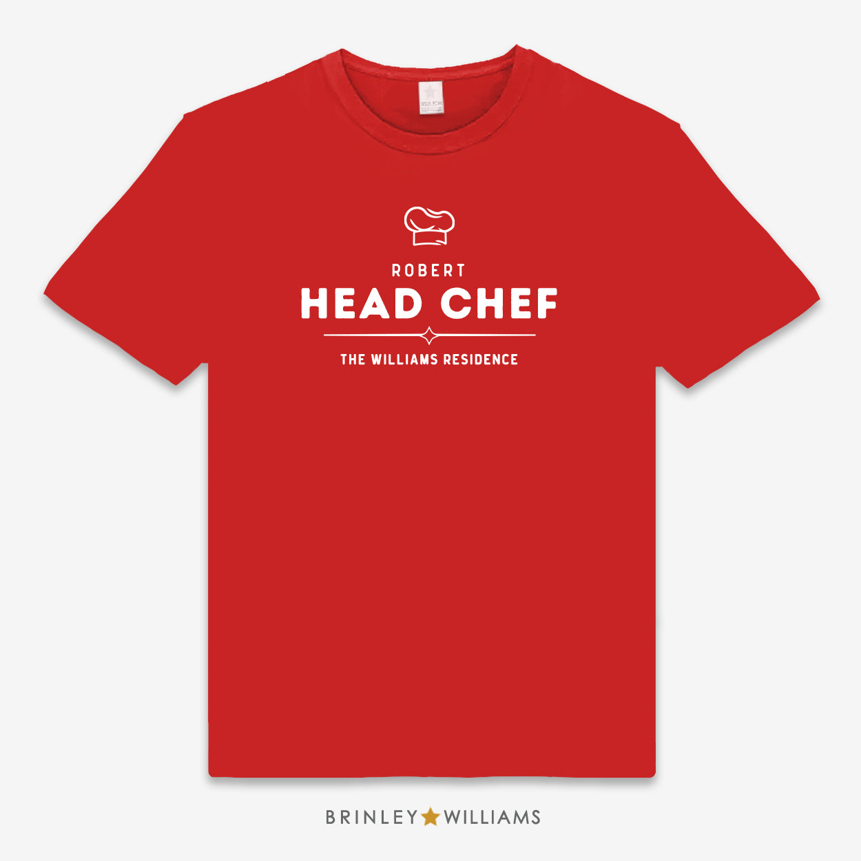 Personalised Resident Head Chef Unisex T-shirt - Red