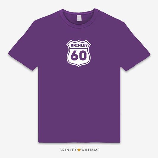 Purple Unisex Classic T-shirt with a Route Year Personalised design