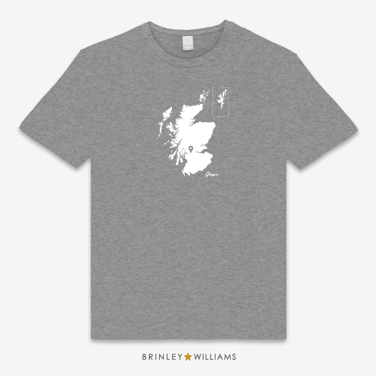 Scotland Map Pin Personalised Unisex Classic T-shirt  - Dark Heather