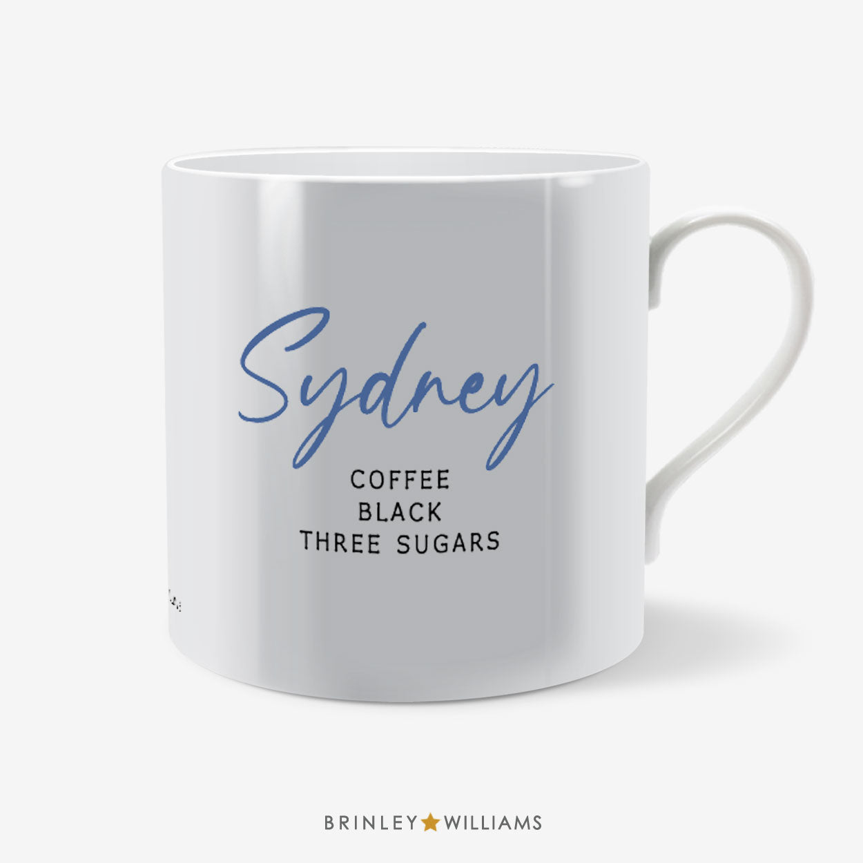 Scripted name Personalised Mug - Blue