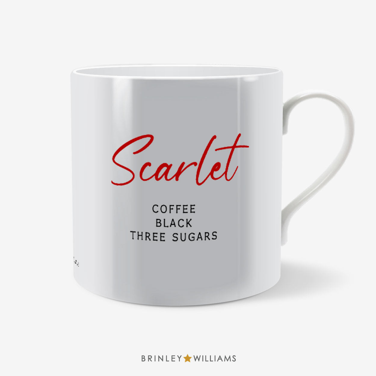 Scripted name Personalised Mug - Red