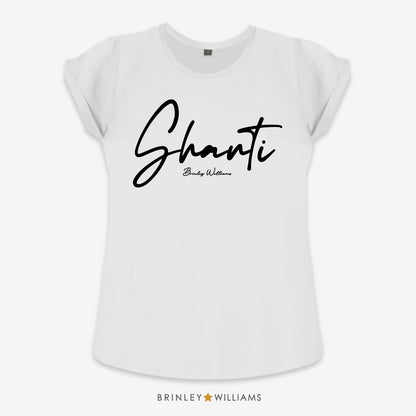 Shanti Rolled Sleeve T-shirt - White