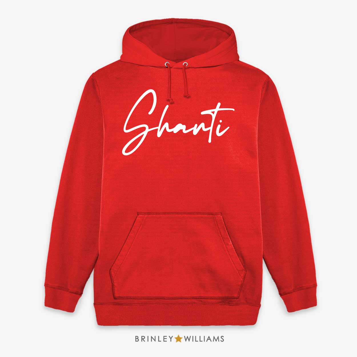 Shanti Unisex Yoga Hoodie - Fire red