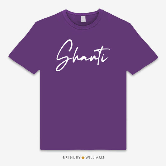 Shanti Unisex Classic Yoga T-shirt - Purple