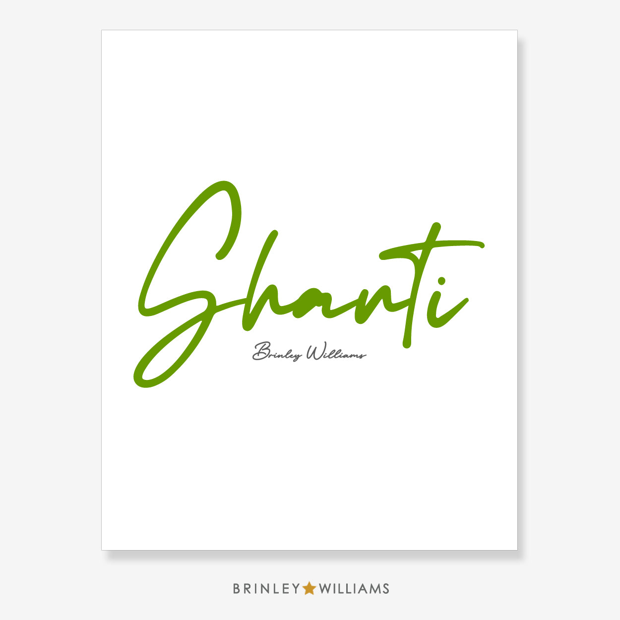 Shanti Wall Art Poster - Green