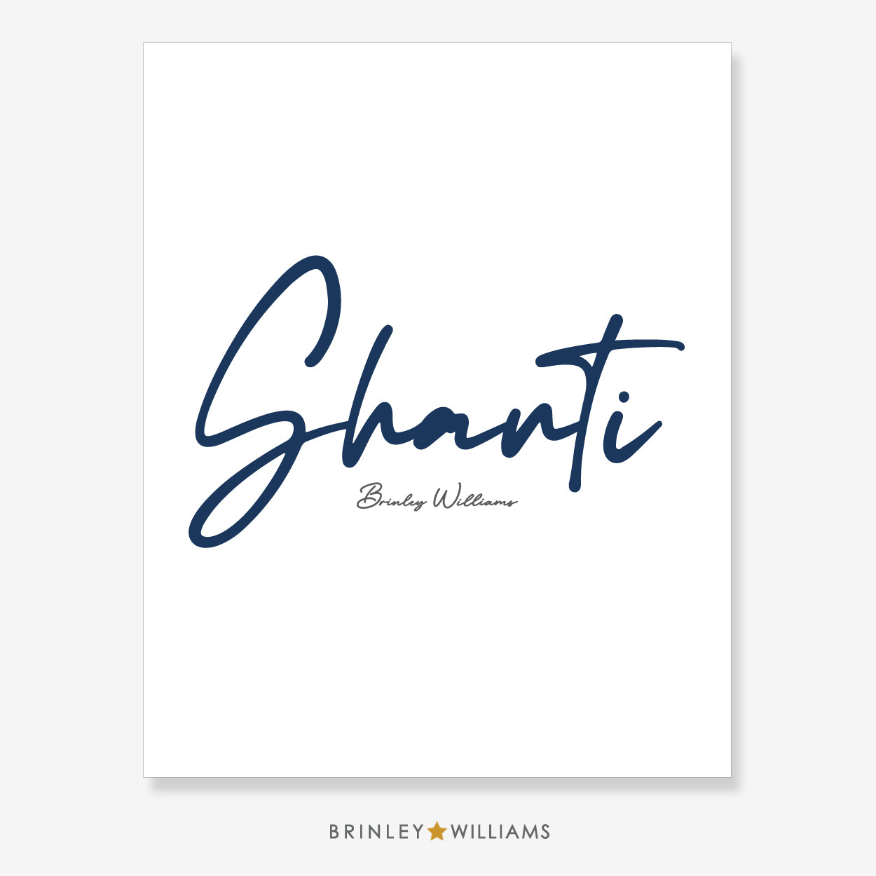 Shanti Wall Art Poster - Navy