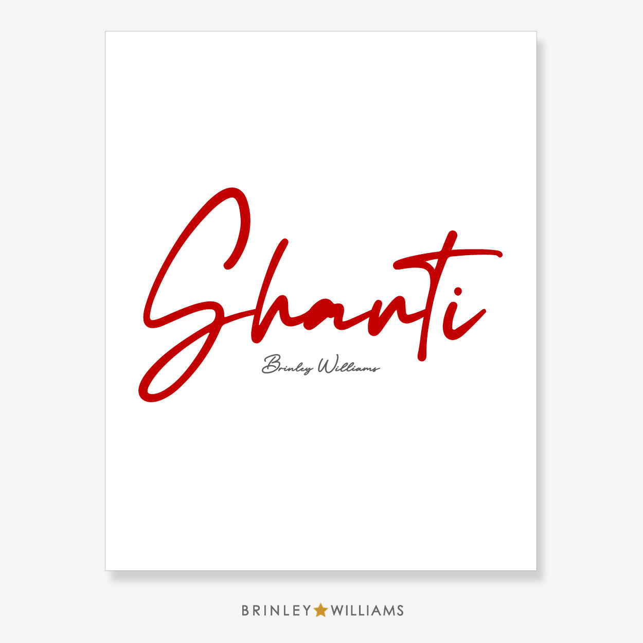 Shanti Wall Art Poster - Red