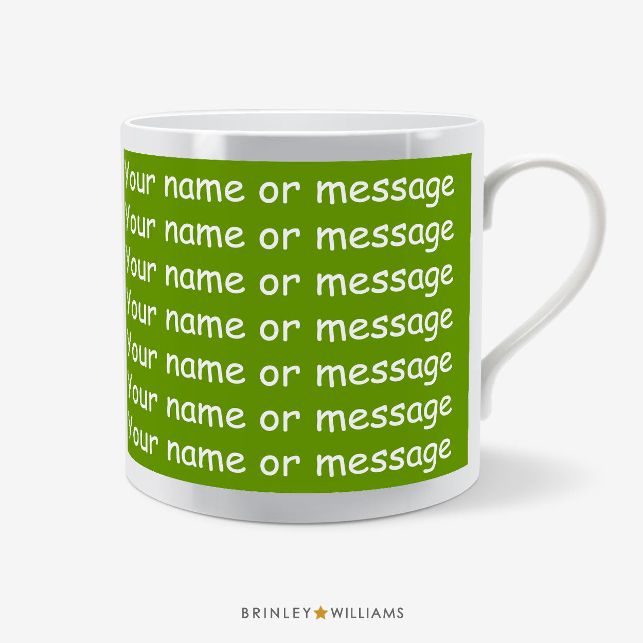 Simply Text Personalised Mug - green