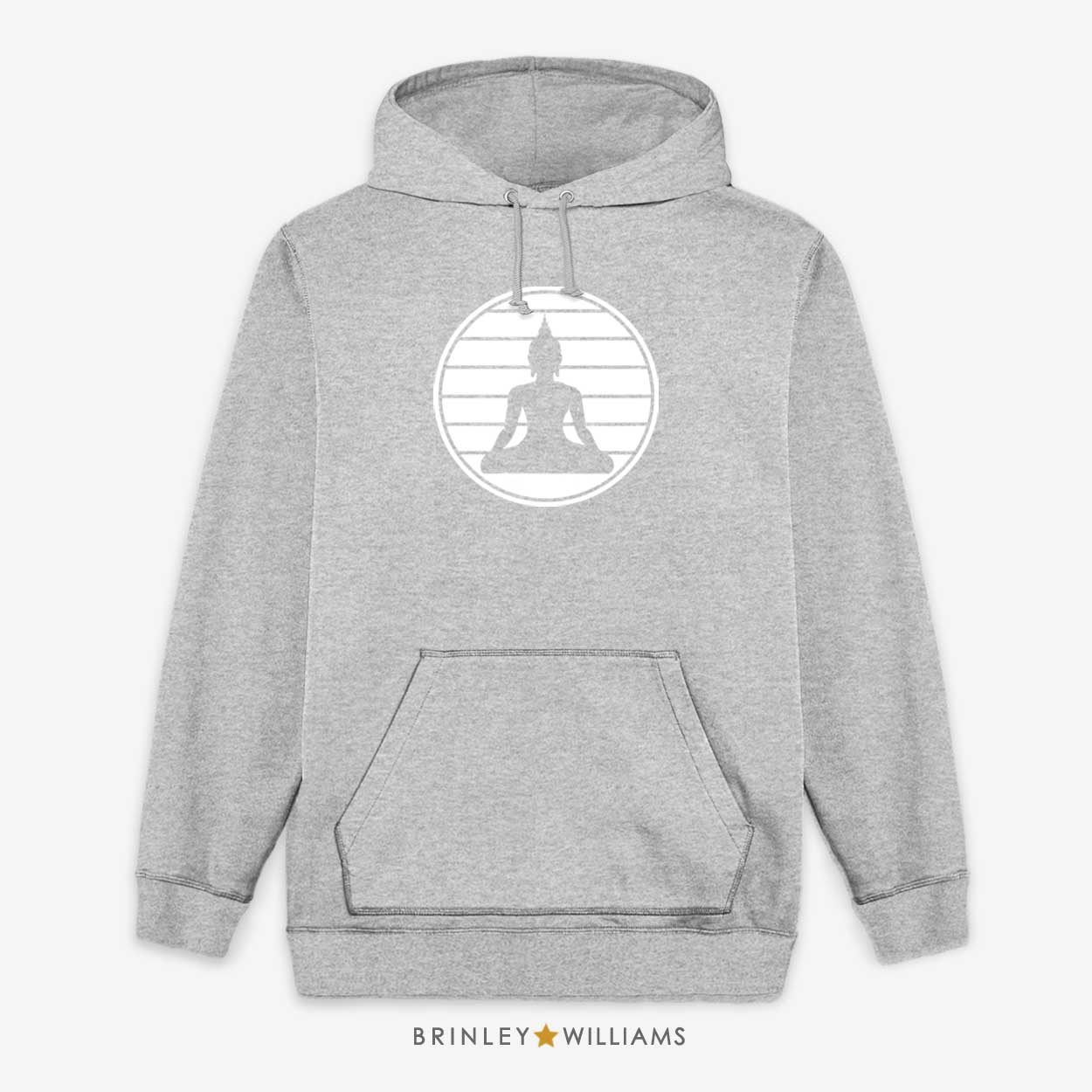 Sitting Buddha Unisex Hoodie - Heather Grey