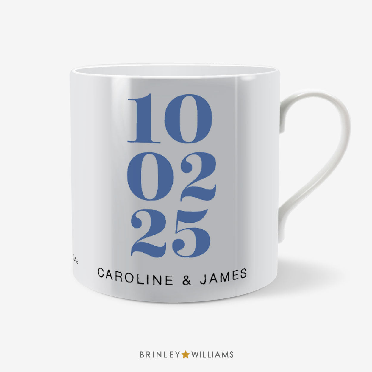 Special Date Personalised Mug - Blue