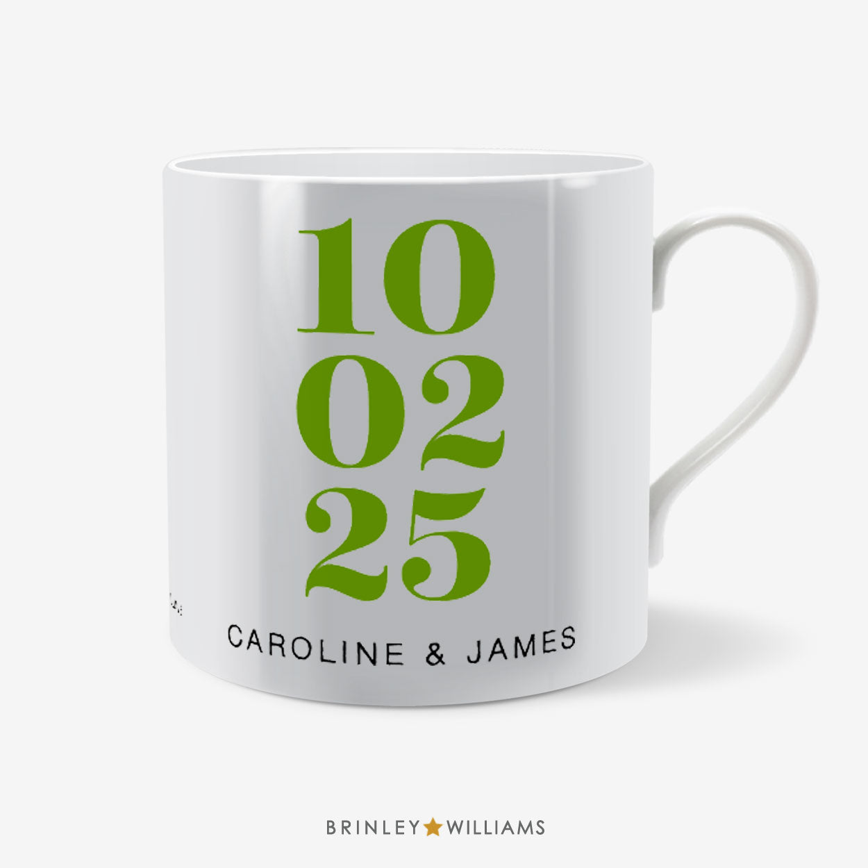 Special Date Personalised Mug - Green