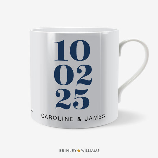 Special Date Personalised Mug - Navy