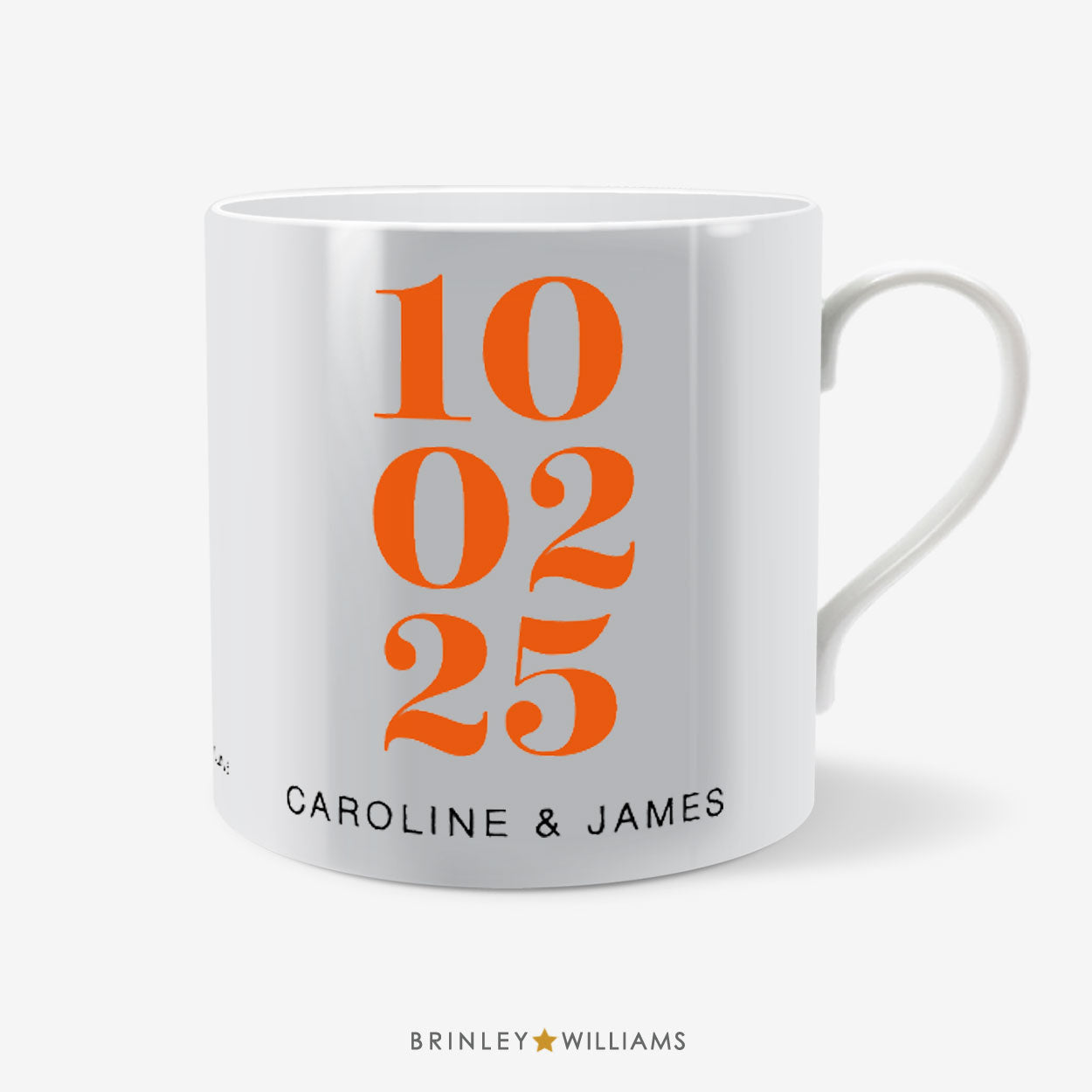 Special Date Personalised Mug - Orange