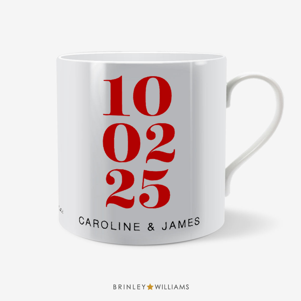 Special Date Personalised Mug - Red
