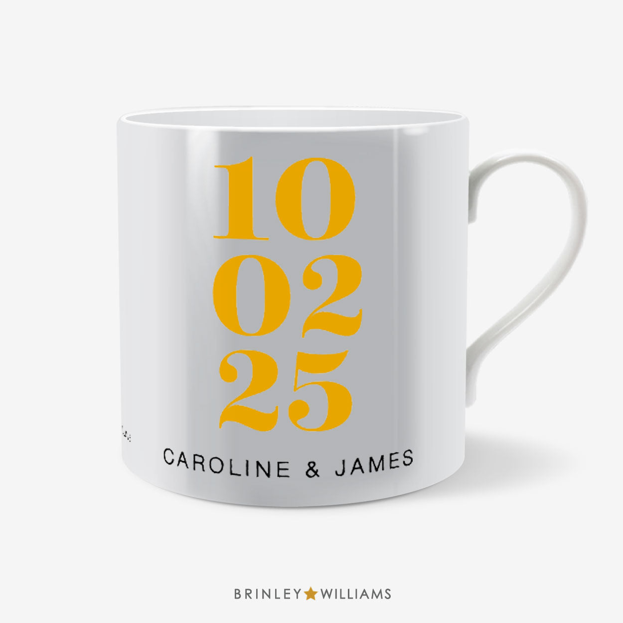 Special Date Personalised Mug - Yellow