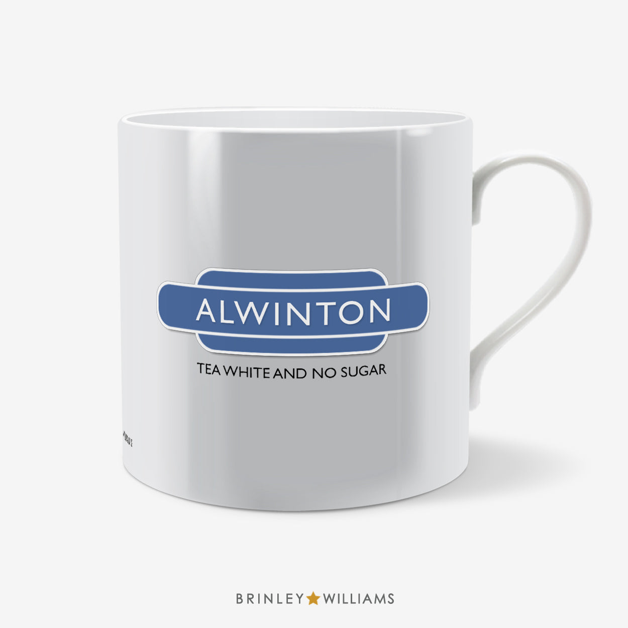 Station Sign Personalised Mug - Blue