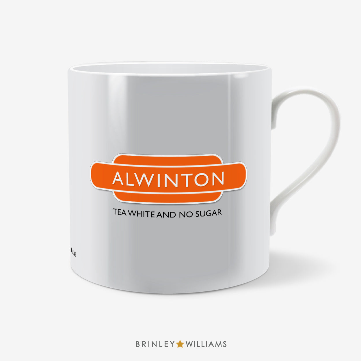 Station Sign Personalised Mug - Orange