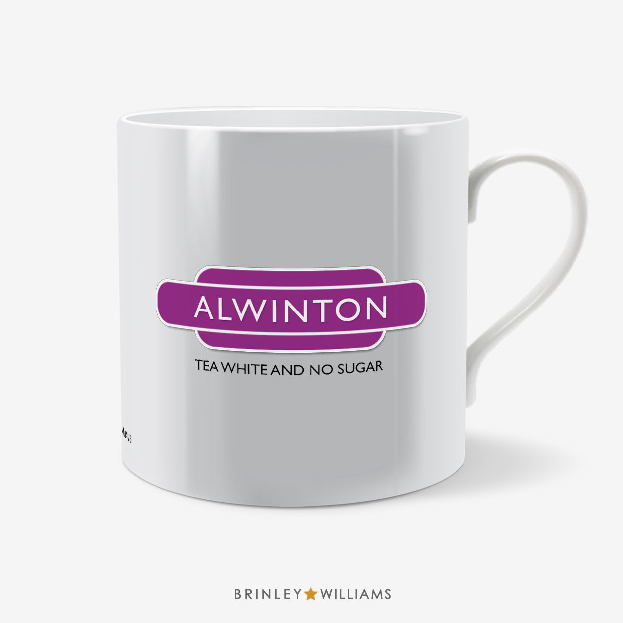 Station Sign Personalised Mug - Purple