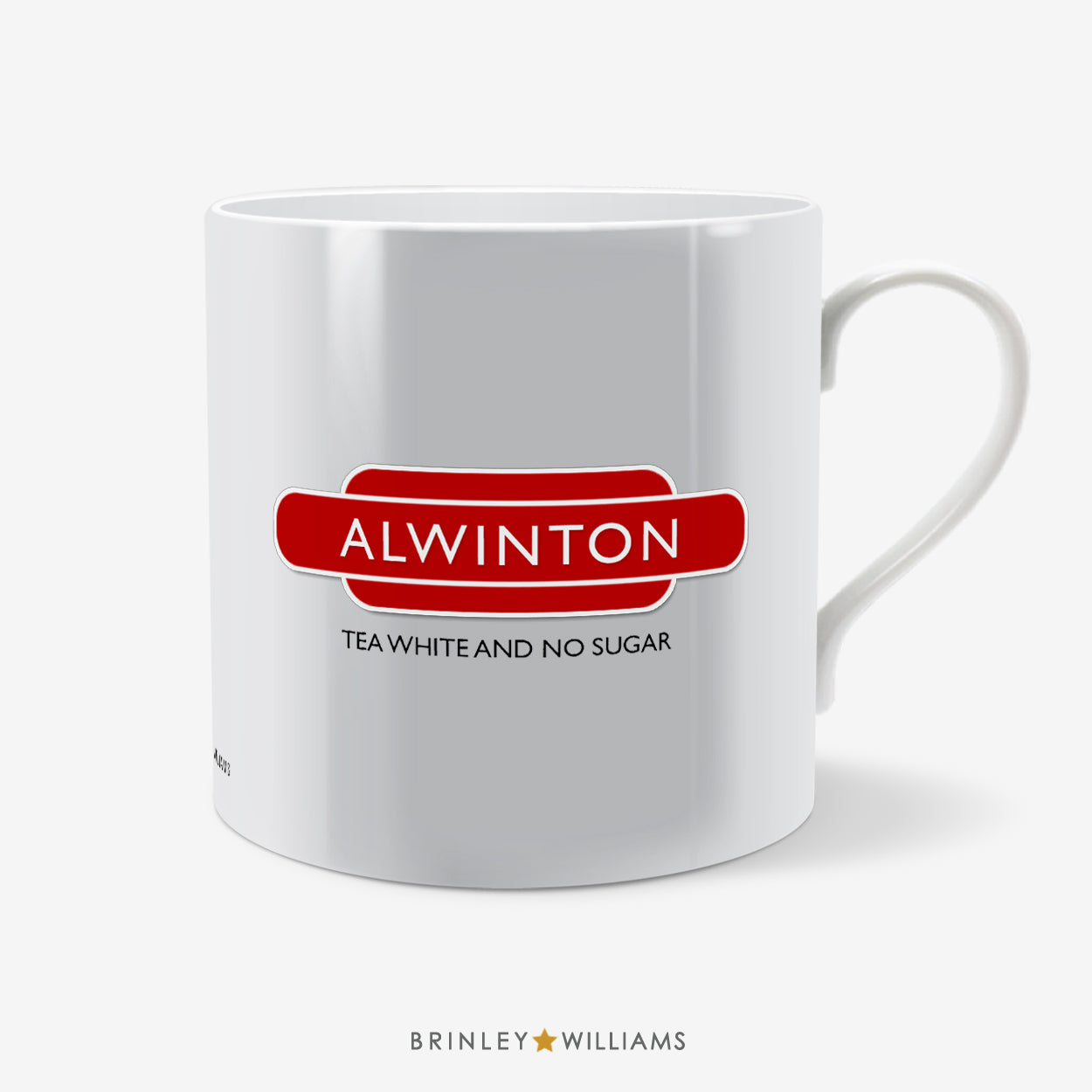 Station Sign Personalised Mug - Red