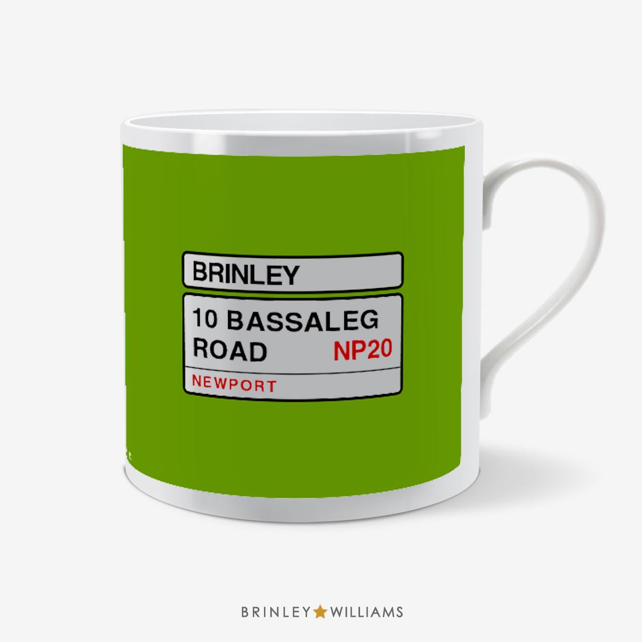 Street Sign Personalised Mug - Green