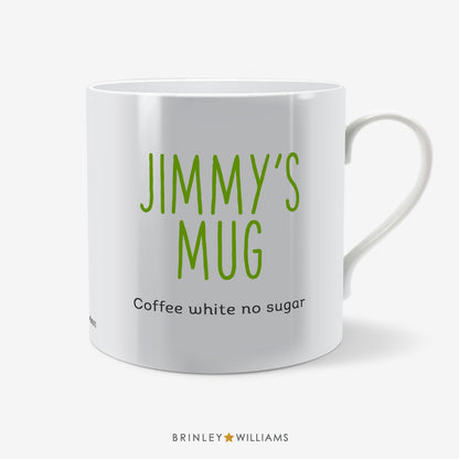 Tall Text Personalised Mug - Green