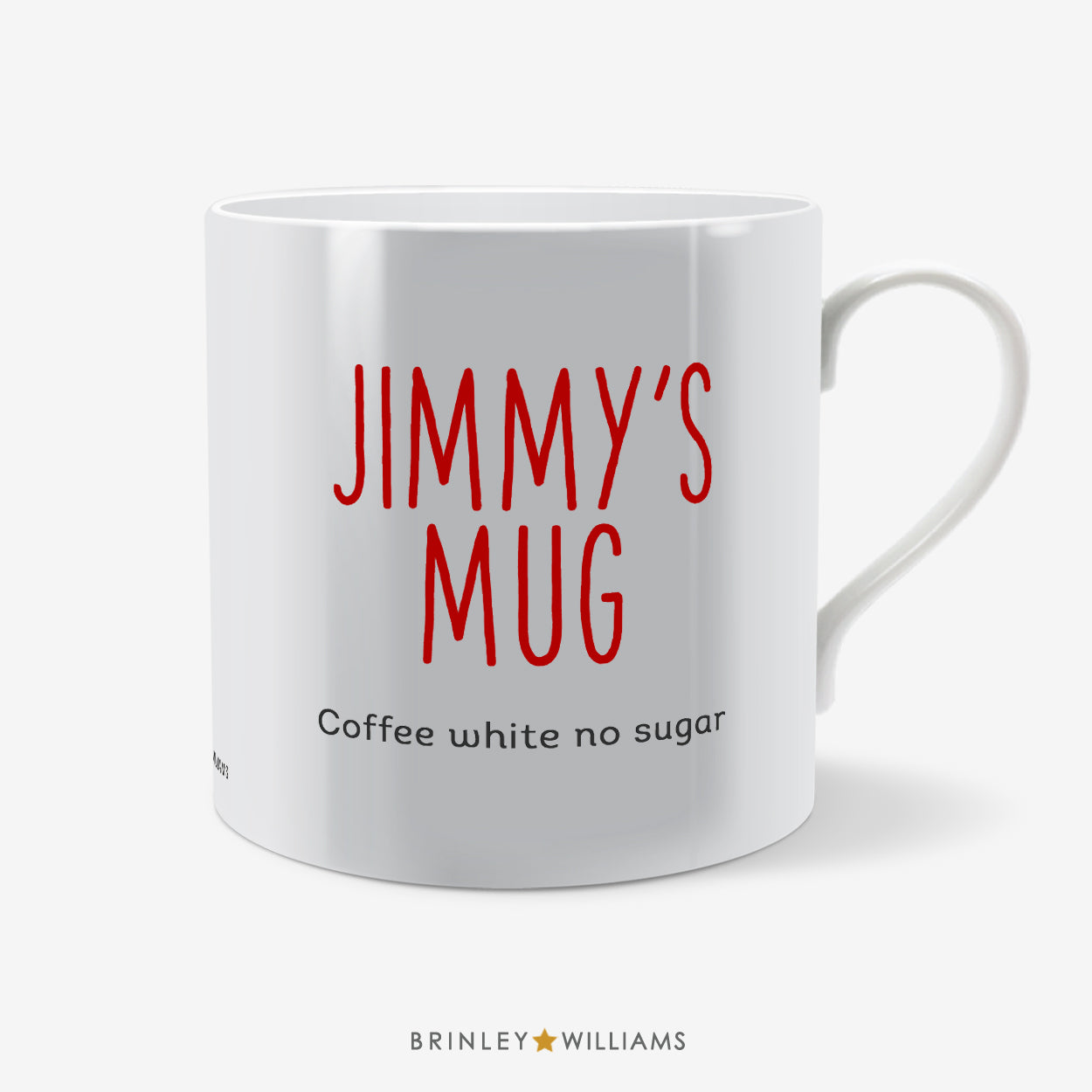 Tall Text Personalised Mug - Red