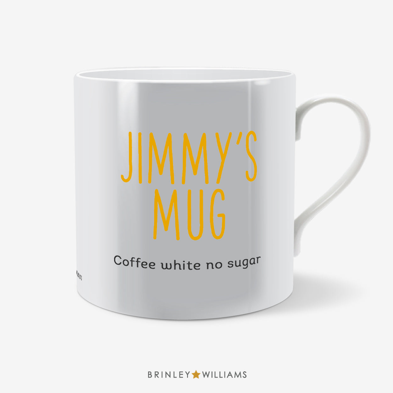 Tall Text Personalised Mug - Yellow