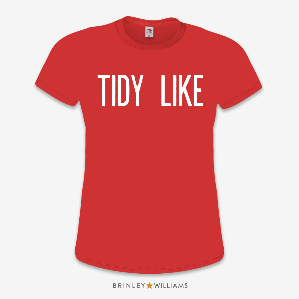 Tidy Like Slim Fit T-shirt - Fire red