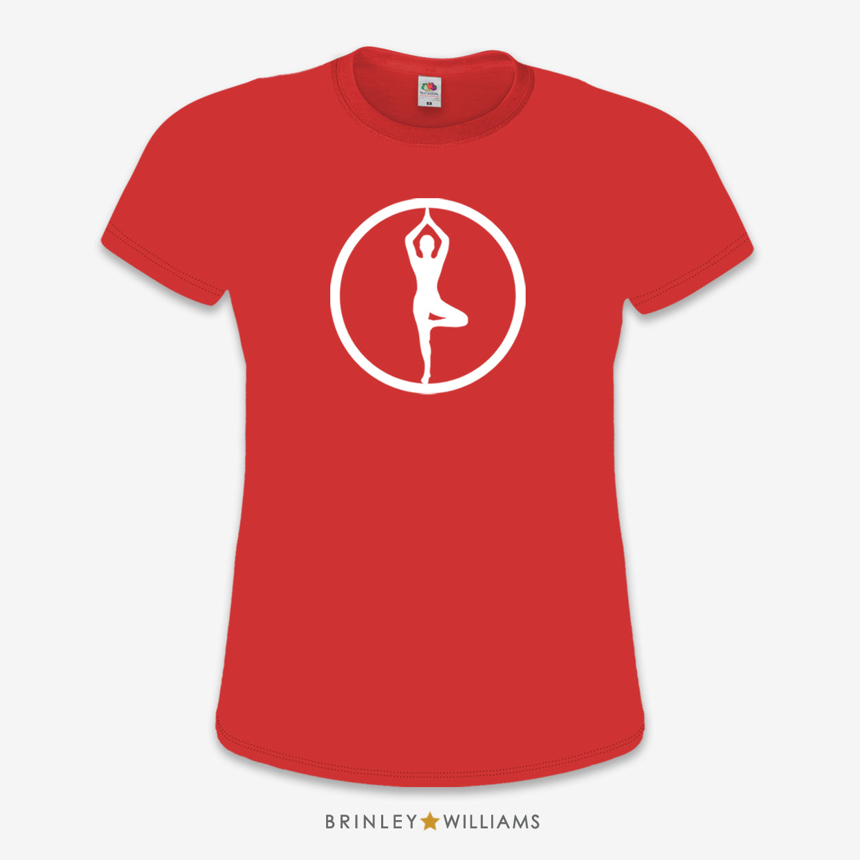 Tree Pose Slim Fit T-shirt - Fire Red