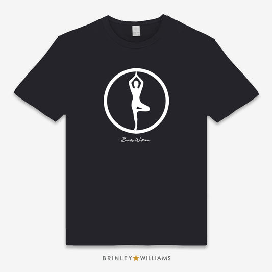 Tree Pose | Vrikshasana  Unisex Classic Yoga T-shirt - Black