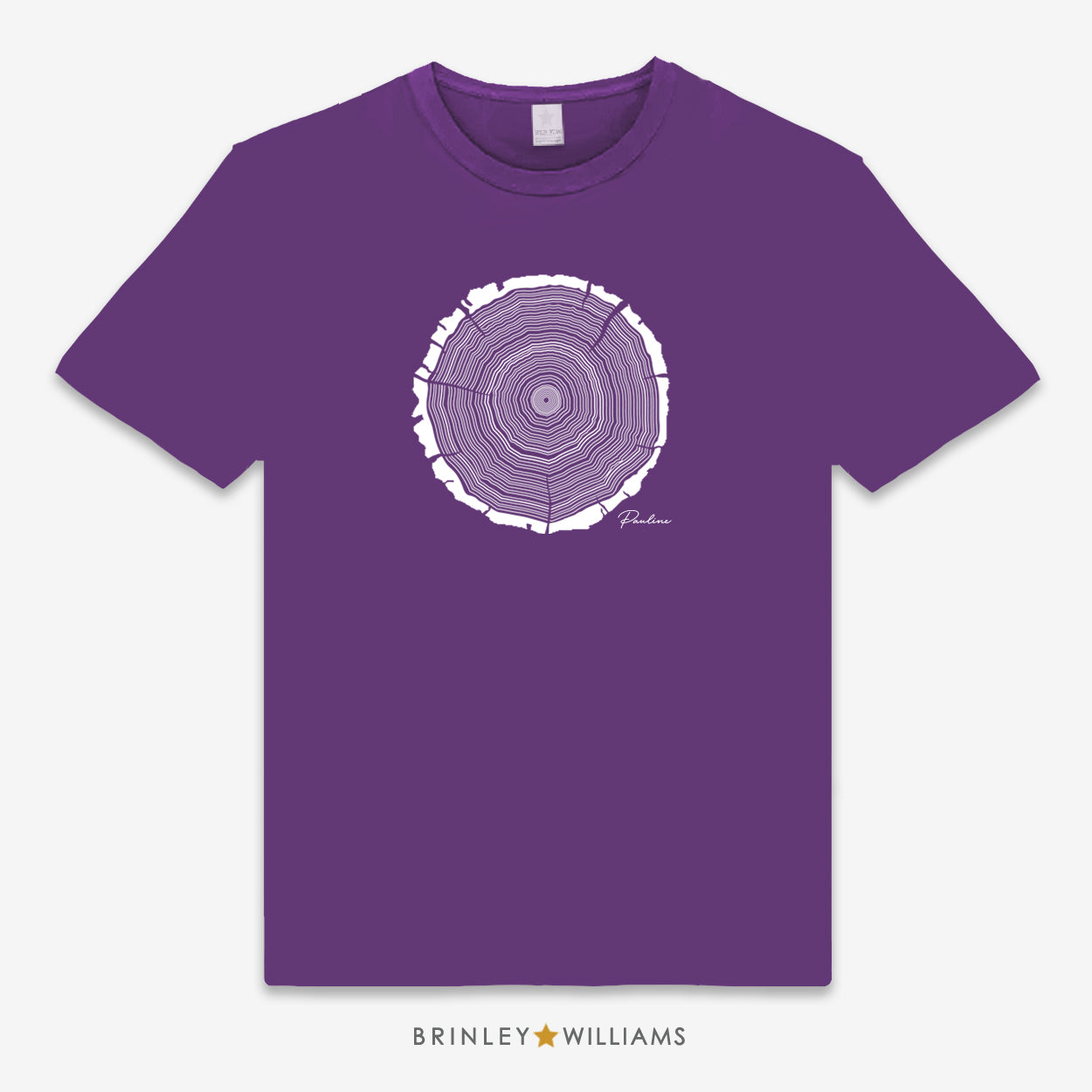 Tree Rings Personalised Unisex Classic T-shirt - Purple