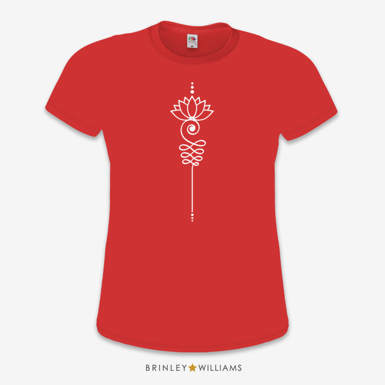 Unalome Slim Fit T-shirt - Fire Red