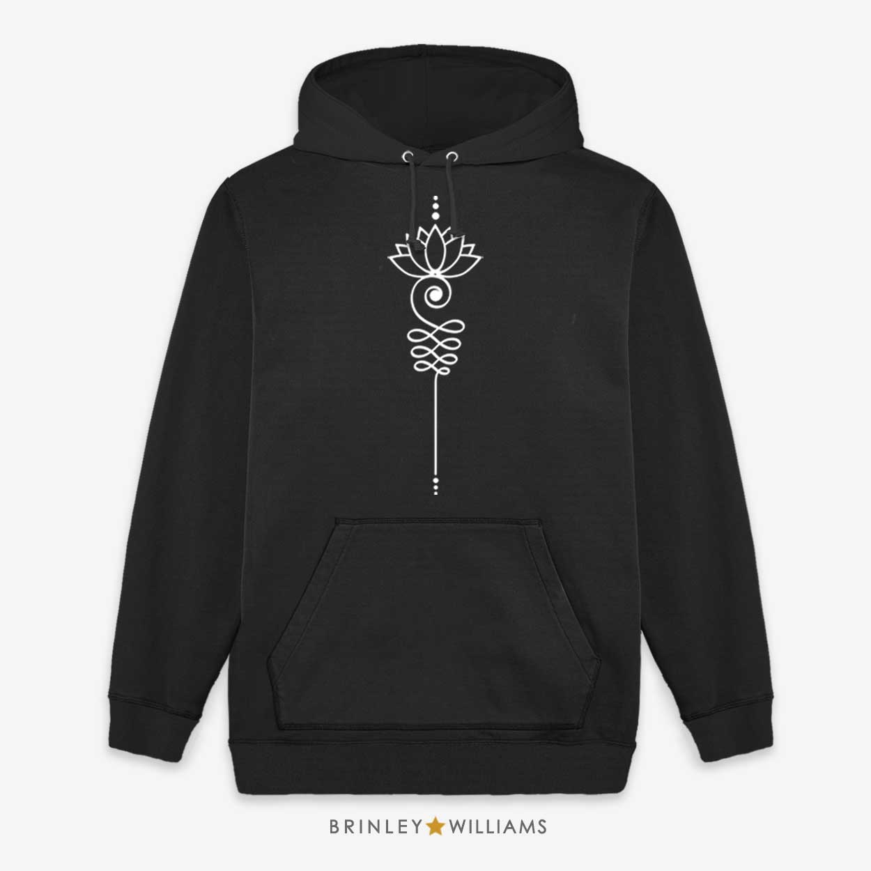 Unalome Unisex Hoodie - Black