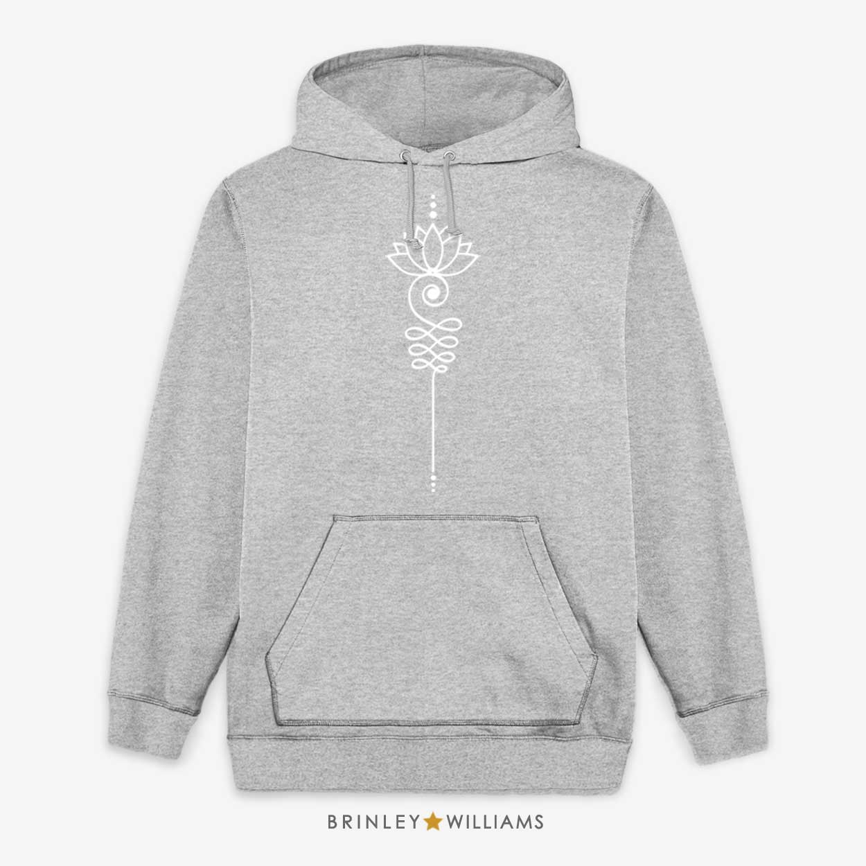 Unalome Unisex Hoodie - Heather Grey