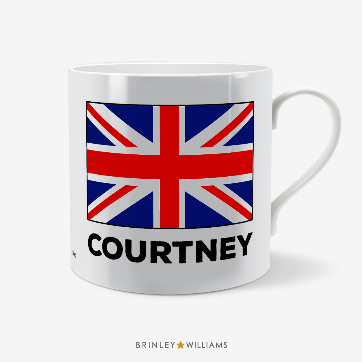 Union Jack Flag Personalised Mug - side one