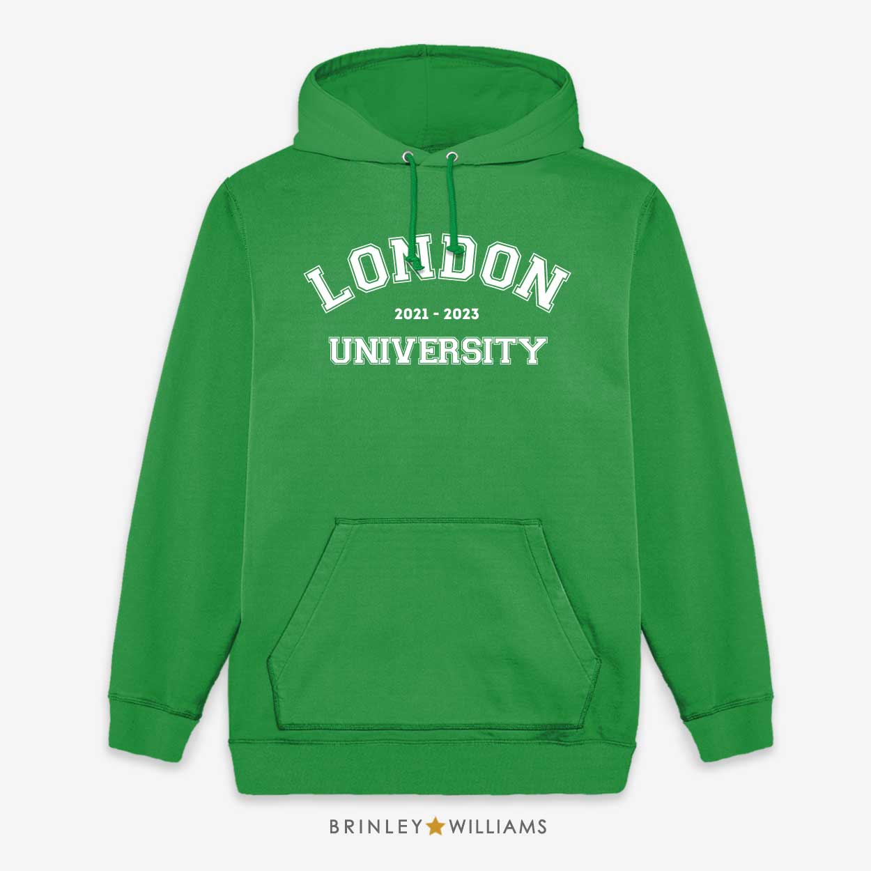 Varsity | College Personalised Unisex Hoodie - Kelly Green