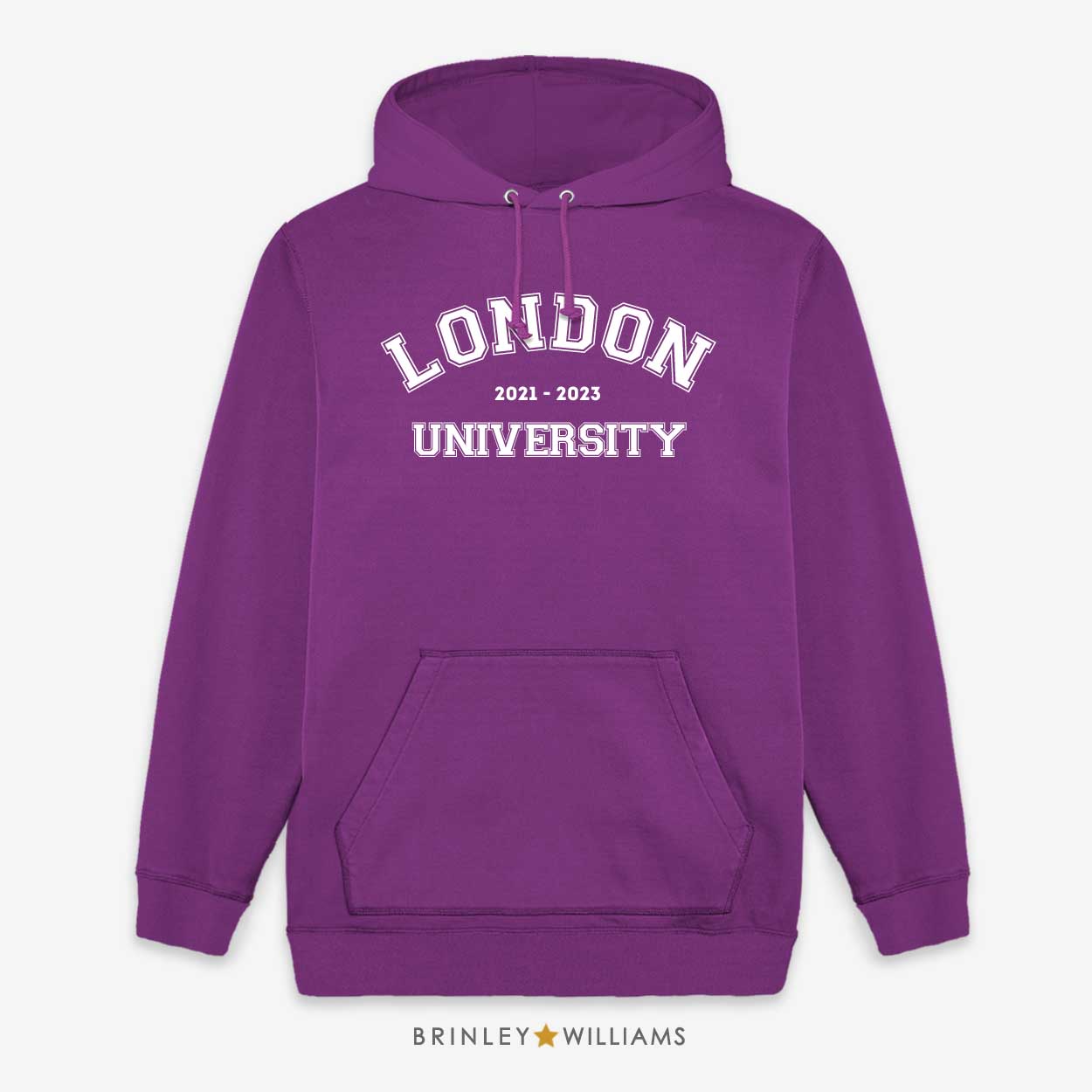 Varsity | College Personalised Unisex Hoodie - Purple