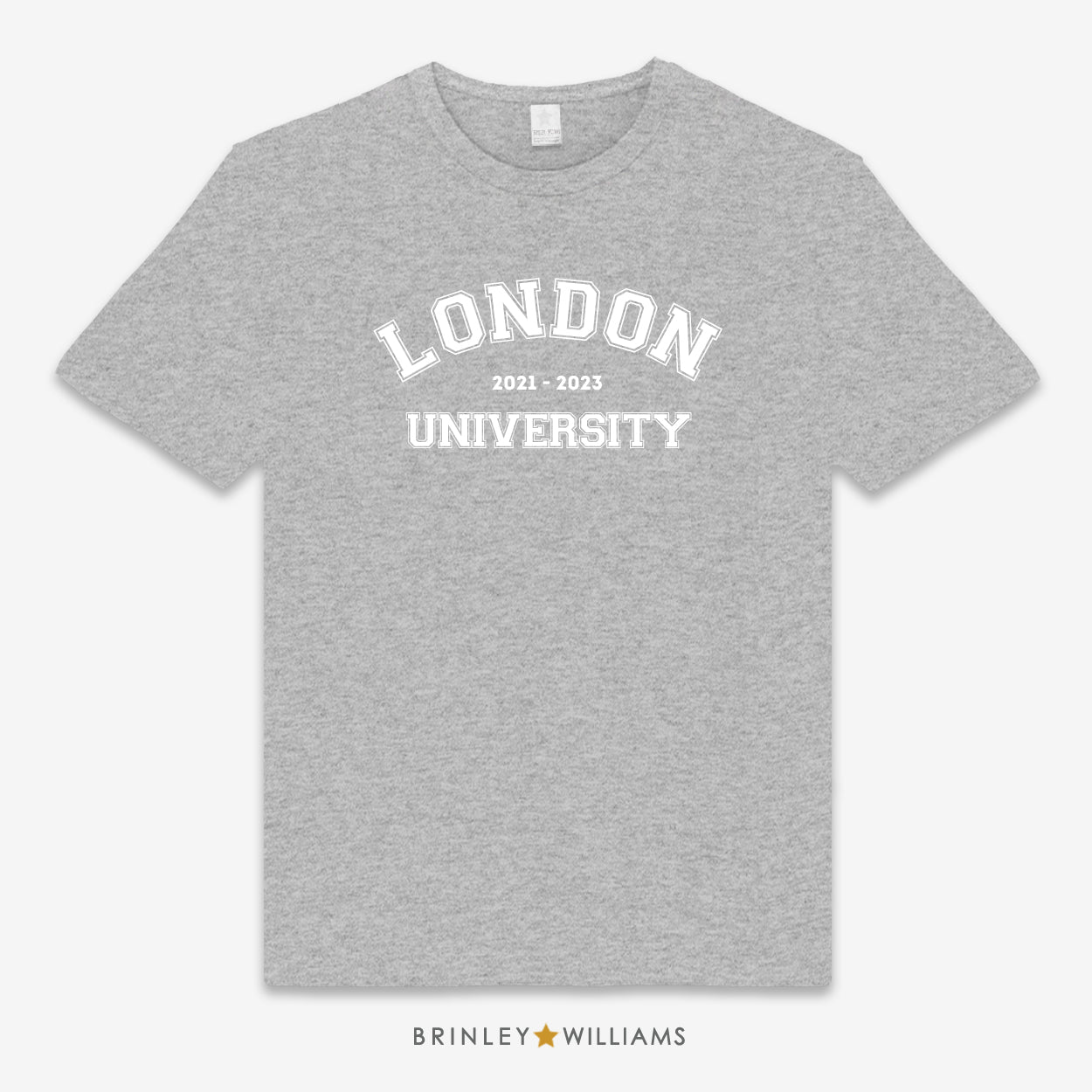 Varsity| College  Personalised Unisex Classic T-shirt - Heather Grey