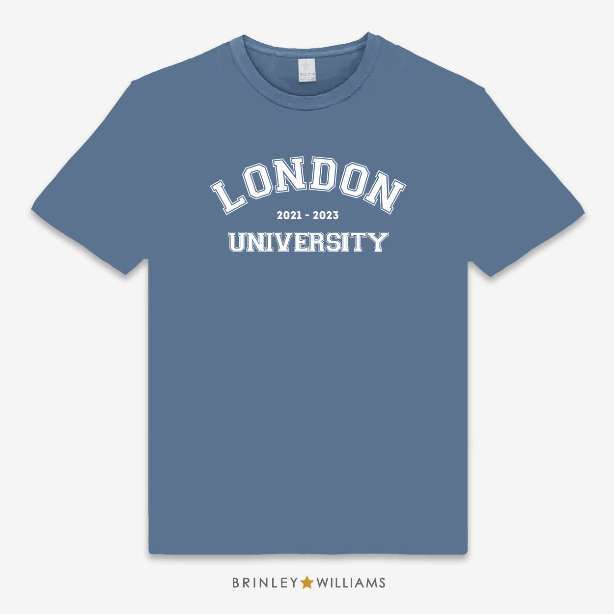 Varsity| College  Personalised Unisex Classic T-shirt - Indigo
