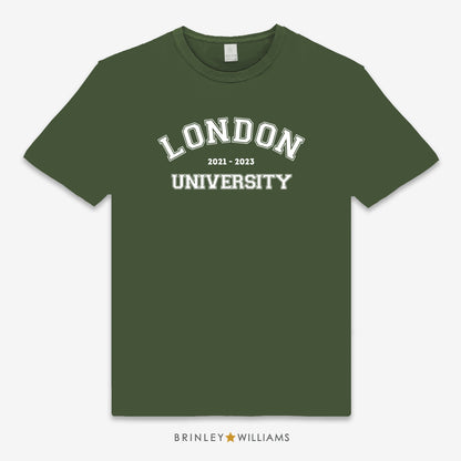 Varsity| College  Personalised Unisex Classic T-shirt - Military Green