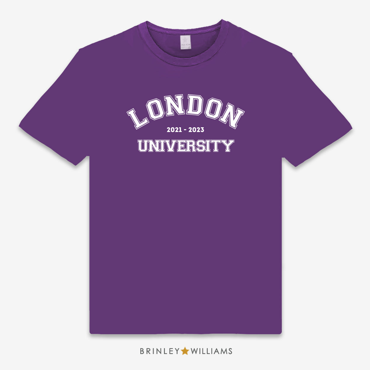 Varsity| College  Personalised Unisex Classic T-shirt - Purple