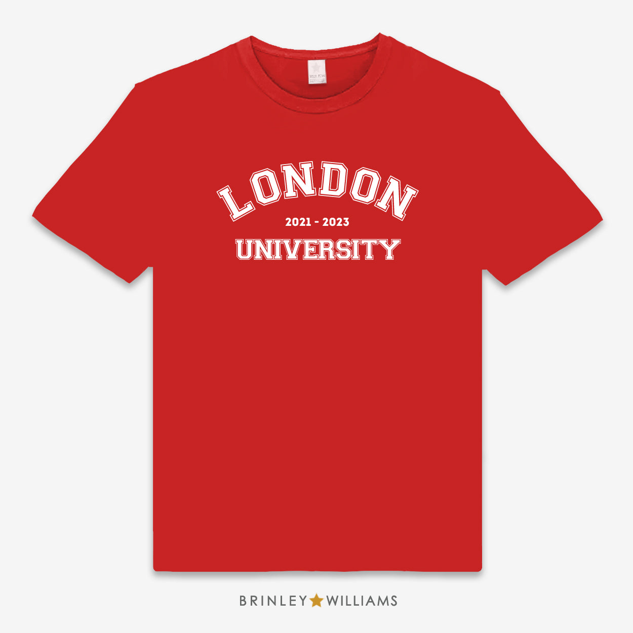 Varsity| College  Personalised Unisex Classic T-shirt - Red