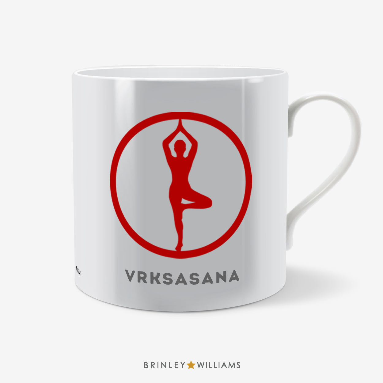 Tree Pose Vrksasana Yoga Mug - Red