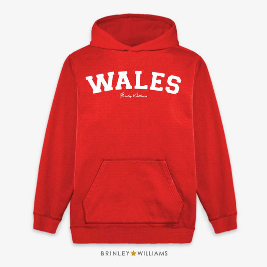 Wales Kids Hoodie - Fire red