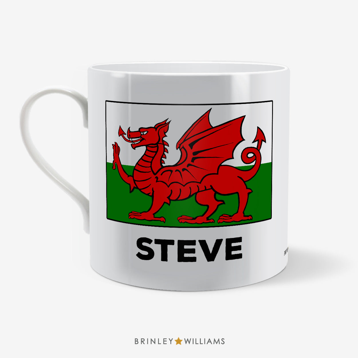 Welsh Flag Personalised Mug - side two