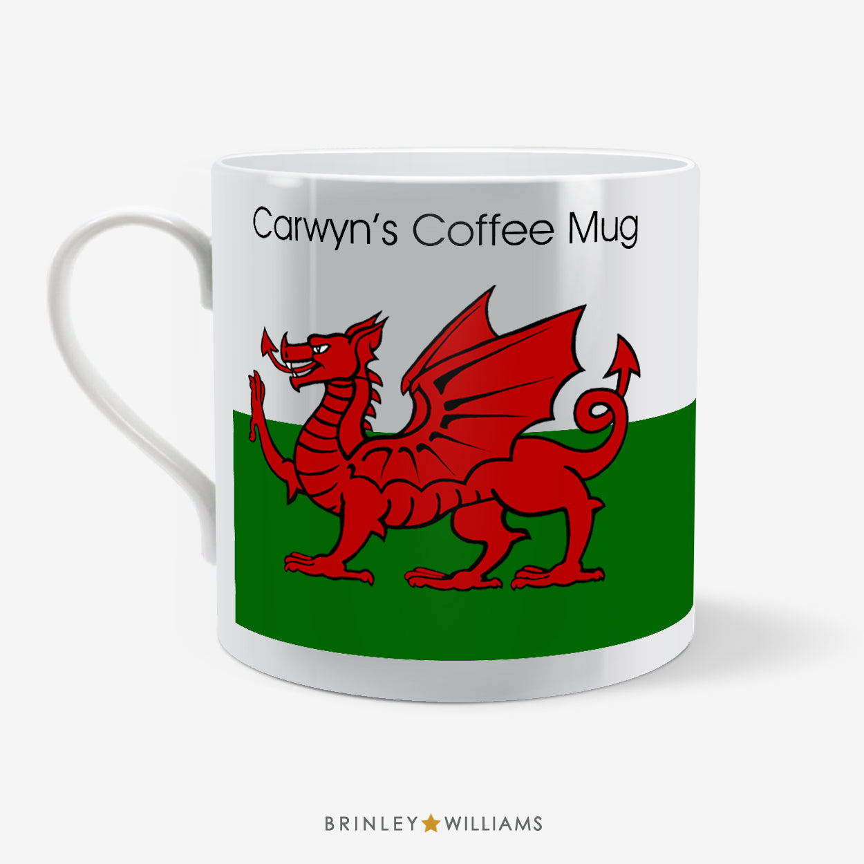 Welsh Flag Wrap Personalised Welsh Mug - side 2