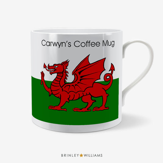 Welsh Flag Wrap Personalised Welsh Mug - side one