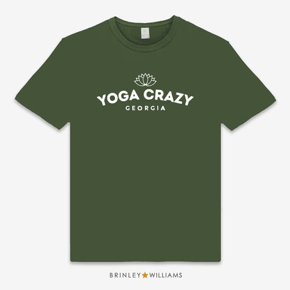 Yoga Crazy Personalised Unisex Classic T-shirt - Military Green