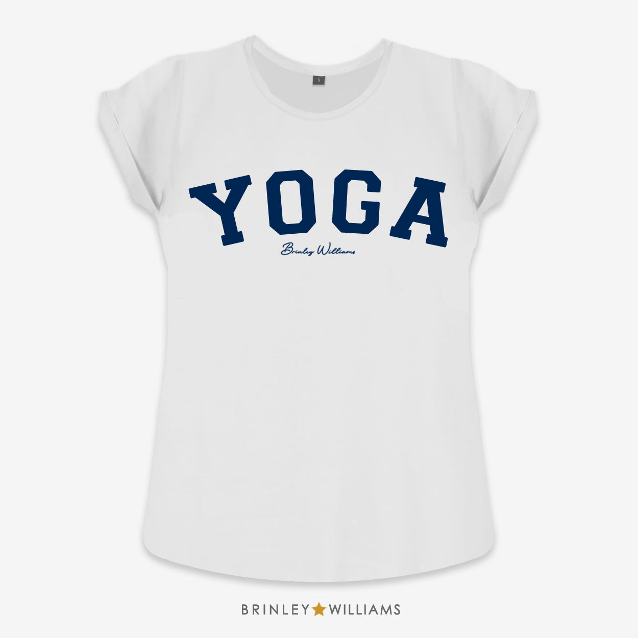 Yoga Rolled Sleeve T-shirt - White